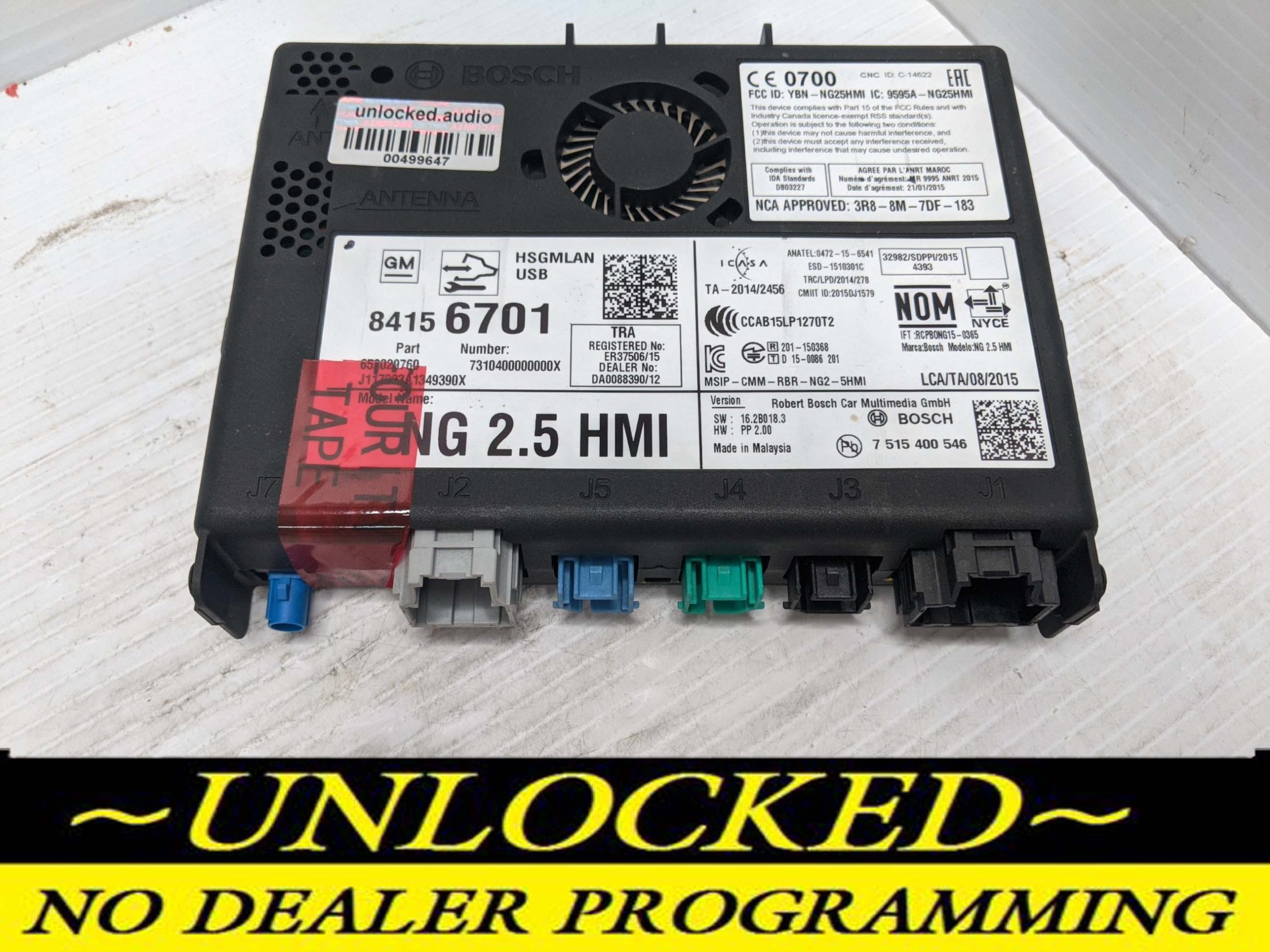 UNLOCKED 17-20 CHEVY GMC BUICK CADILLAC NG 2.5 HMI 84156701 IO6