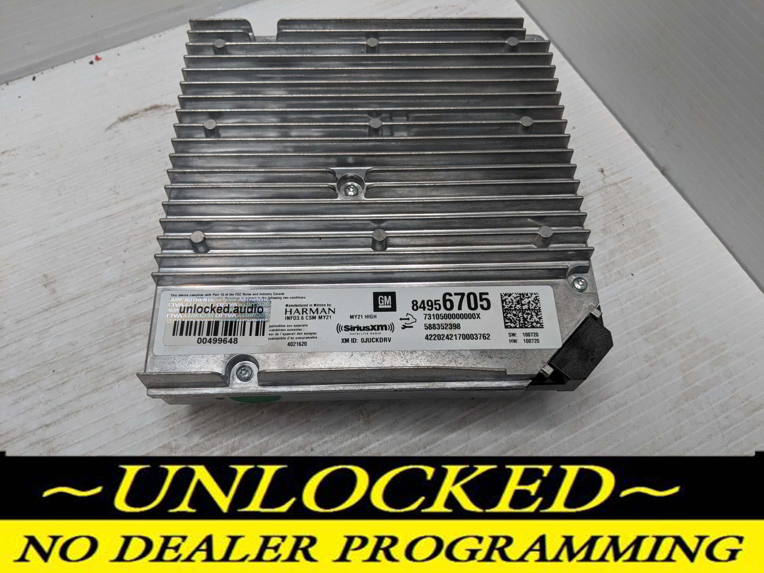UNLOCKED 21-23 GMC YUKON INFOTAINMENT RADIO RECEIVER 84956705 IOT UQP