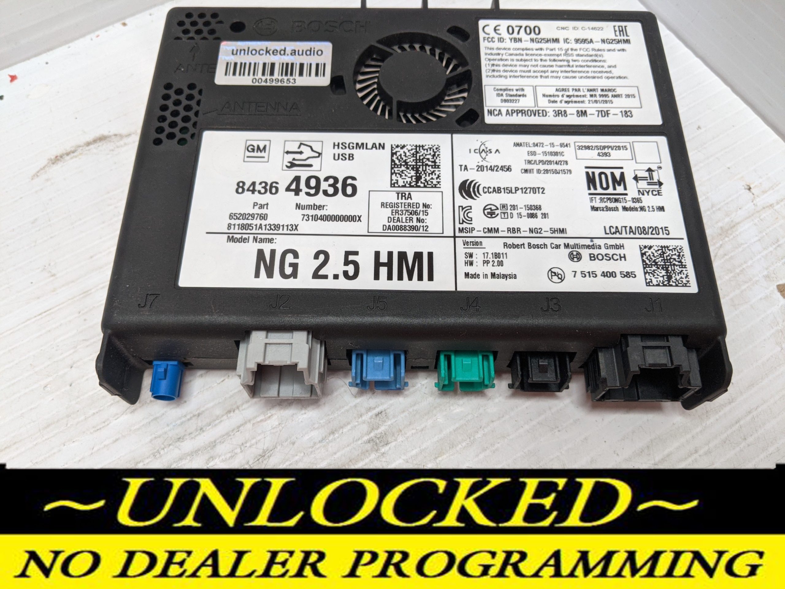 UNLOCKED 18-20 CHEVY GMC BUICK CADILLAC NG 2.5 HMI 84364936 IO6