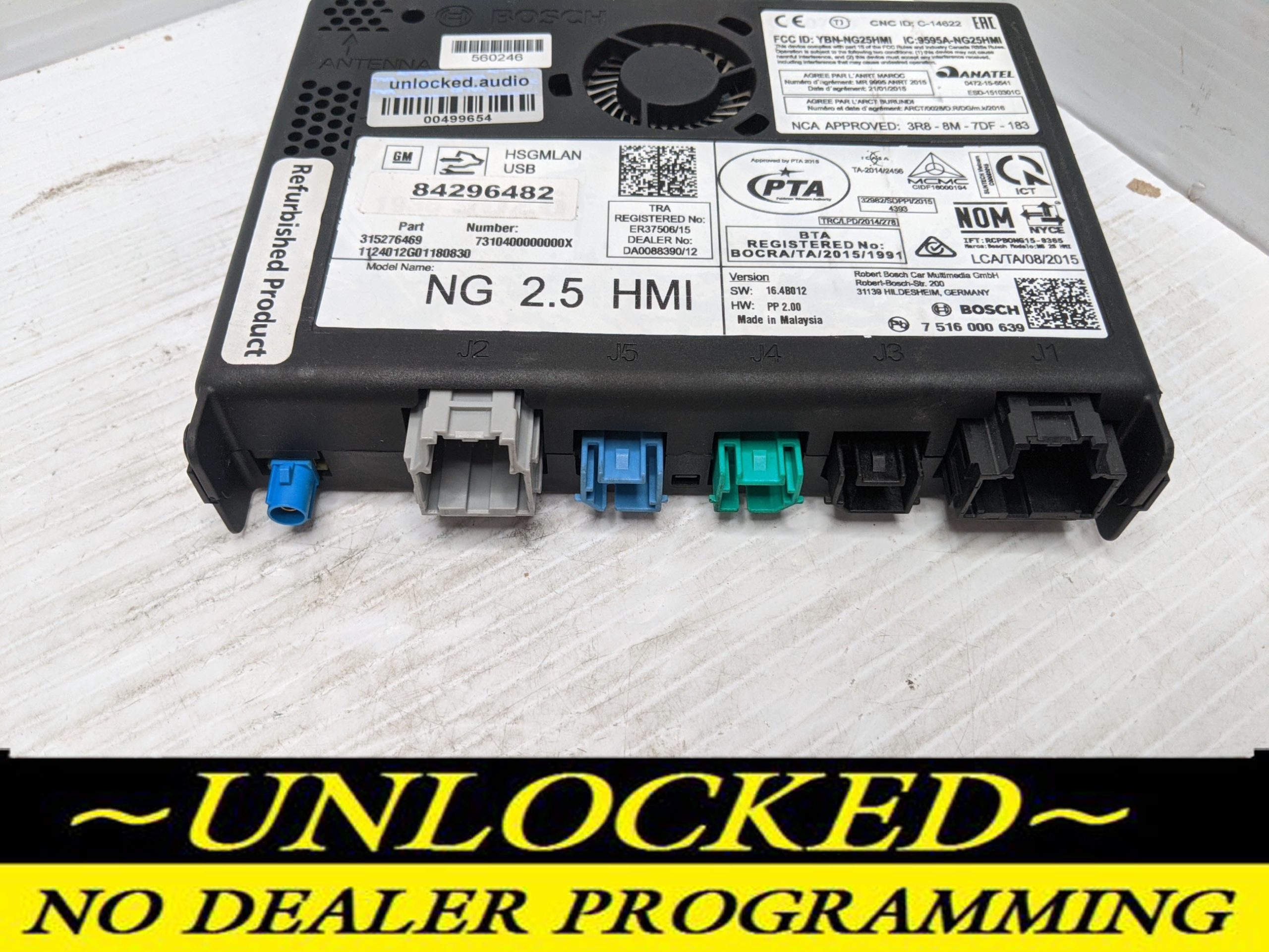 UNLOCKED 18-20 CHEVY GMC BUICK CADILLAC NG 2.5 HMI 84296482 IO6
