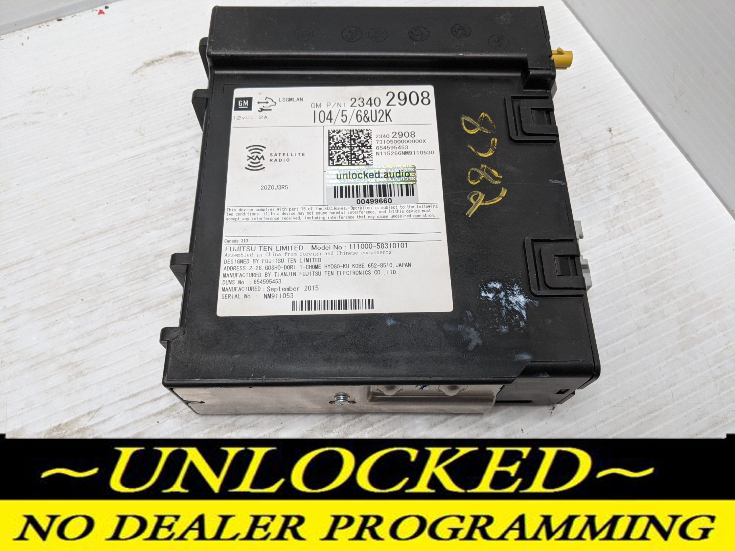UNLOCKED 16-18 CHEVY CADILLAC GMC BUICK OEM RADIO MODULE 23402908 IO5