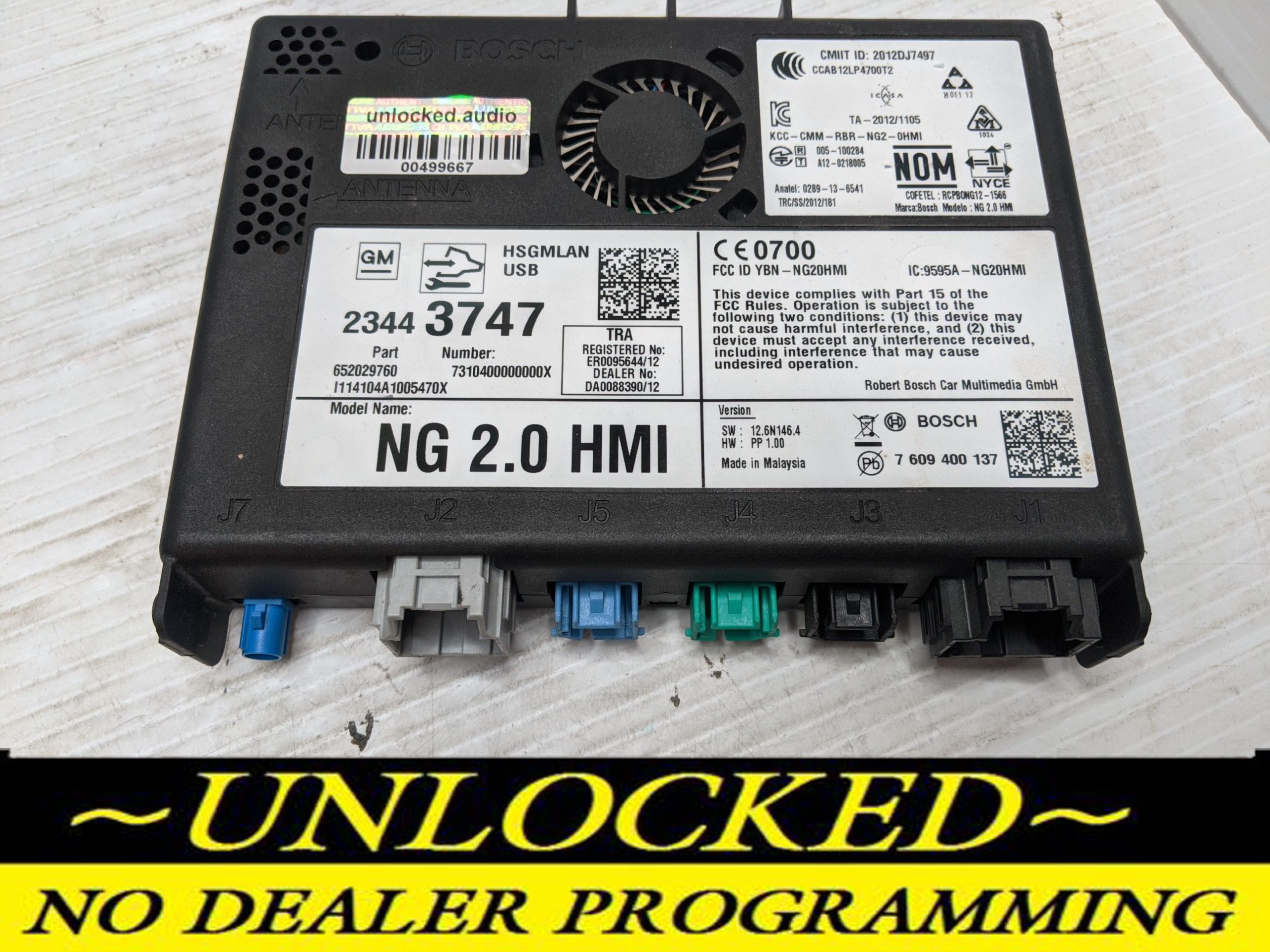 UNLOCKED 15-17 CHEVY GMC BUICK CADILLAC NG 2.0 HMI 23443747 IO6