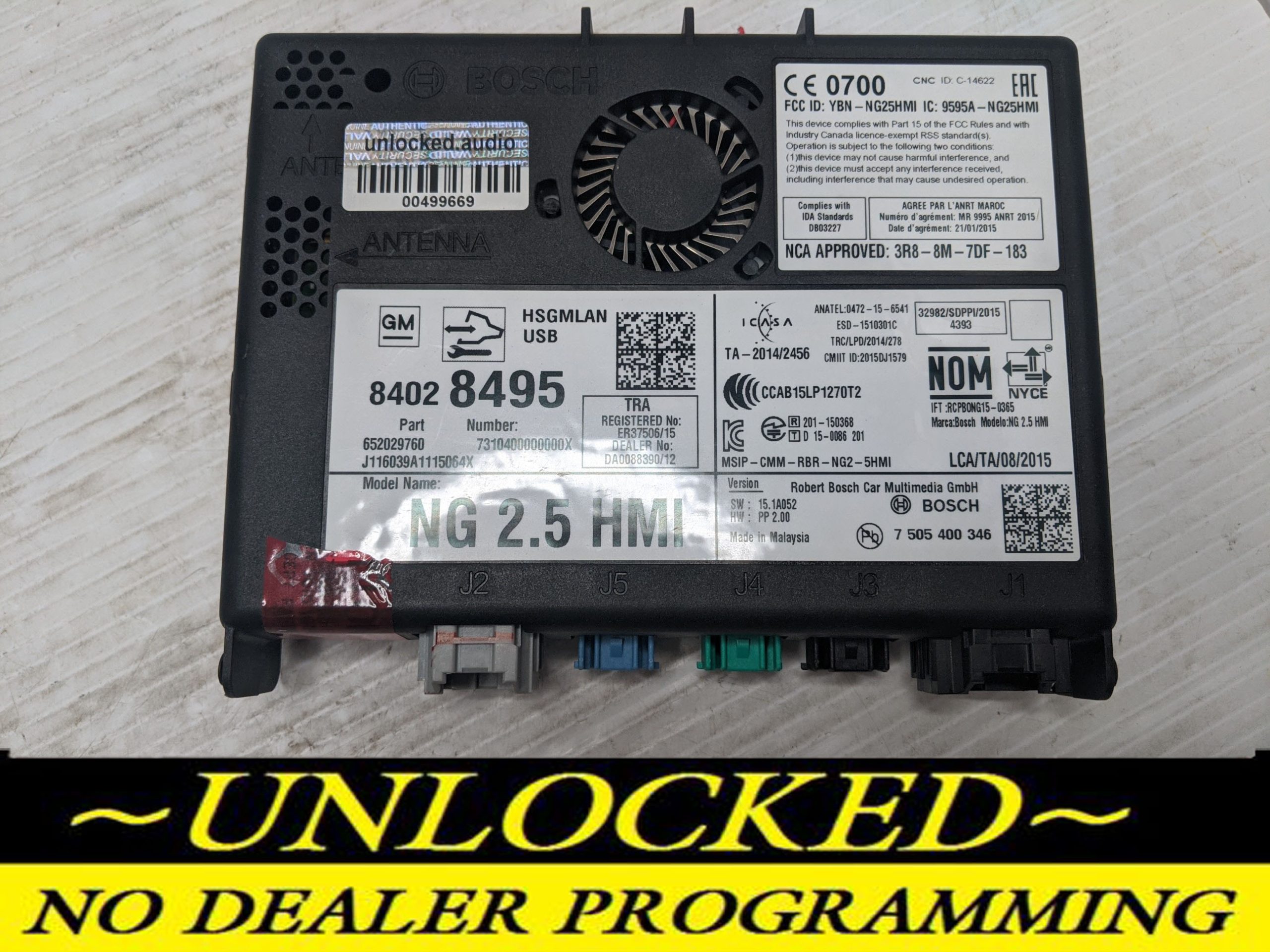 UNLOCKED 18-20 CHEVY GMC BUICK CADILLAC NG 2.5 HMI 84131943 IO6
