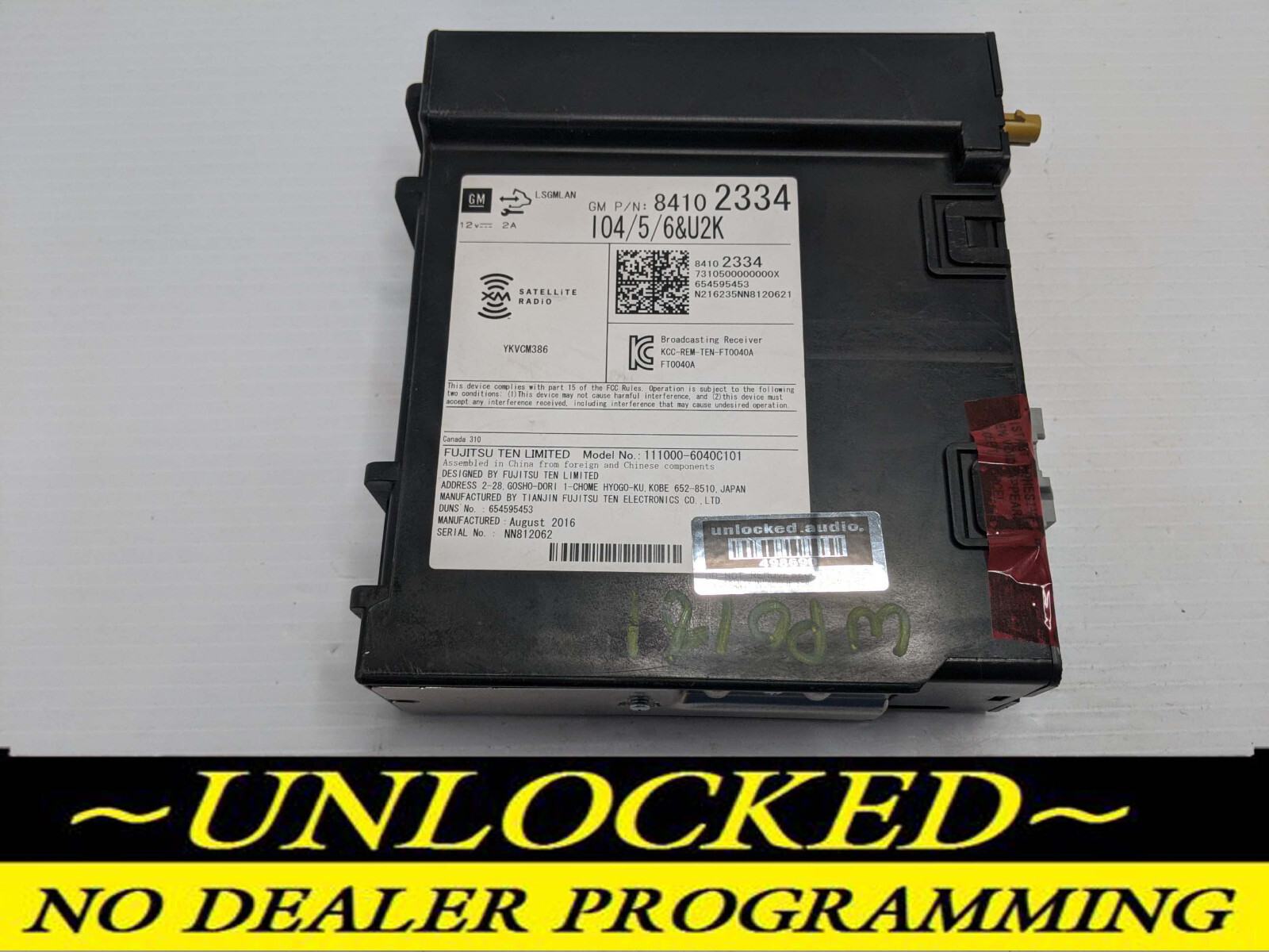 UNLOCKED 2017-2021 CHEVY GMC BUICK OEM RADIO 84102334 IO6 w/U2K