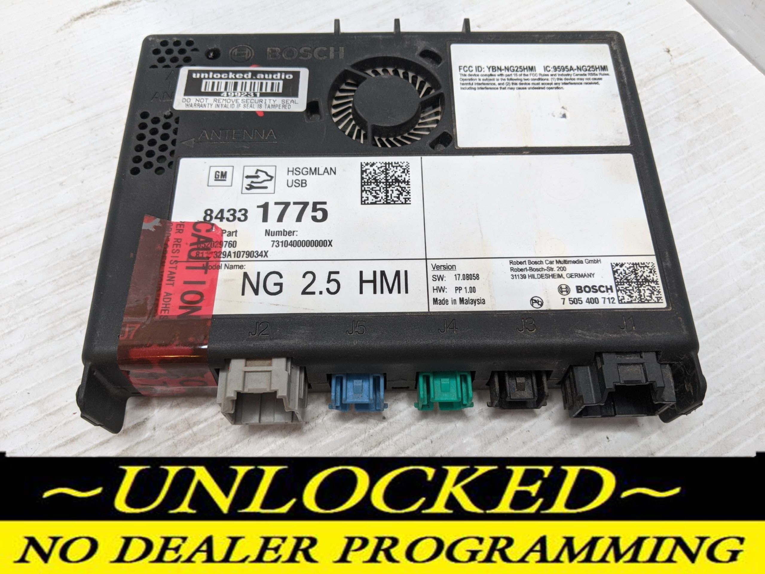 UNLOCKED 18-21 CHEVY GMC BUICK CADILLAC NG 2.5 HMI 84331775 IO5