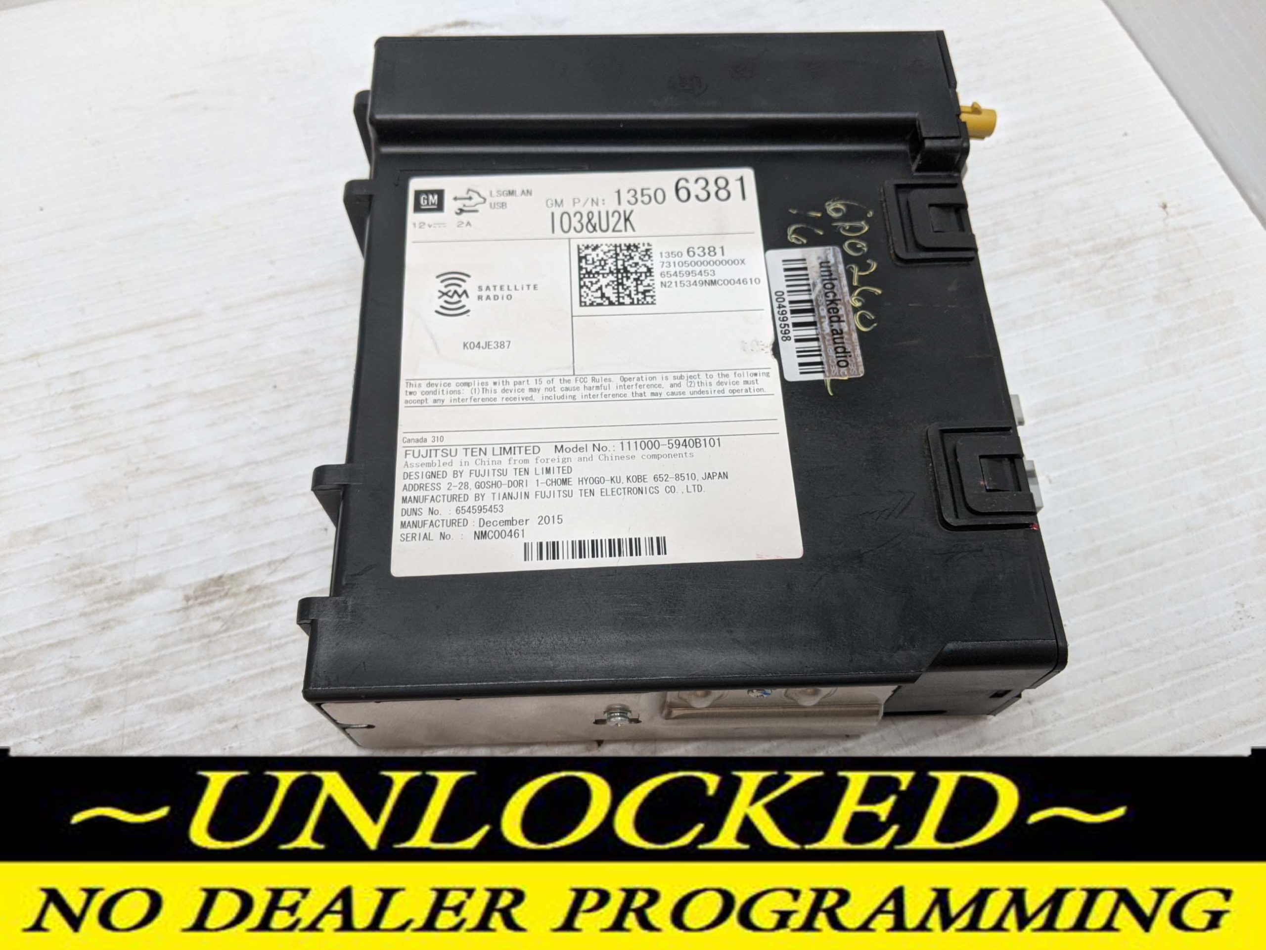 UNLOCKED 15-16 CHEVY CADILLAC GMC BUICK OEM RADIO 13506381 IO3