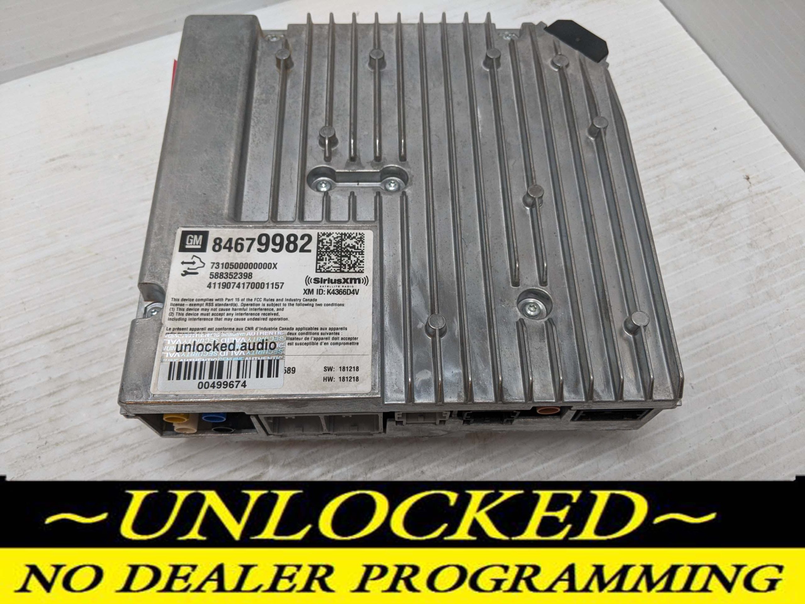 UNLOCKED 19-22 CHEVY CADILLAC GMC INFOTAINMENT RADIO RECEIVER 84679982 IOT