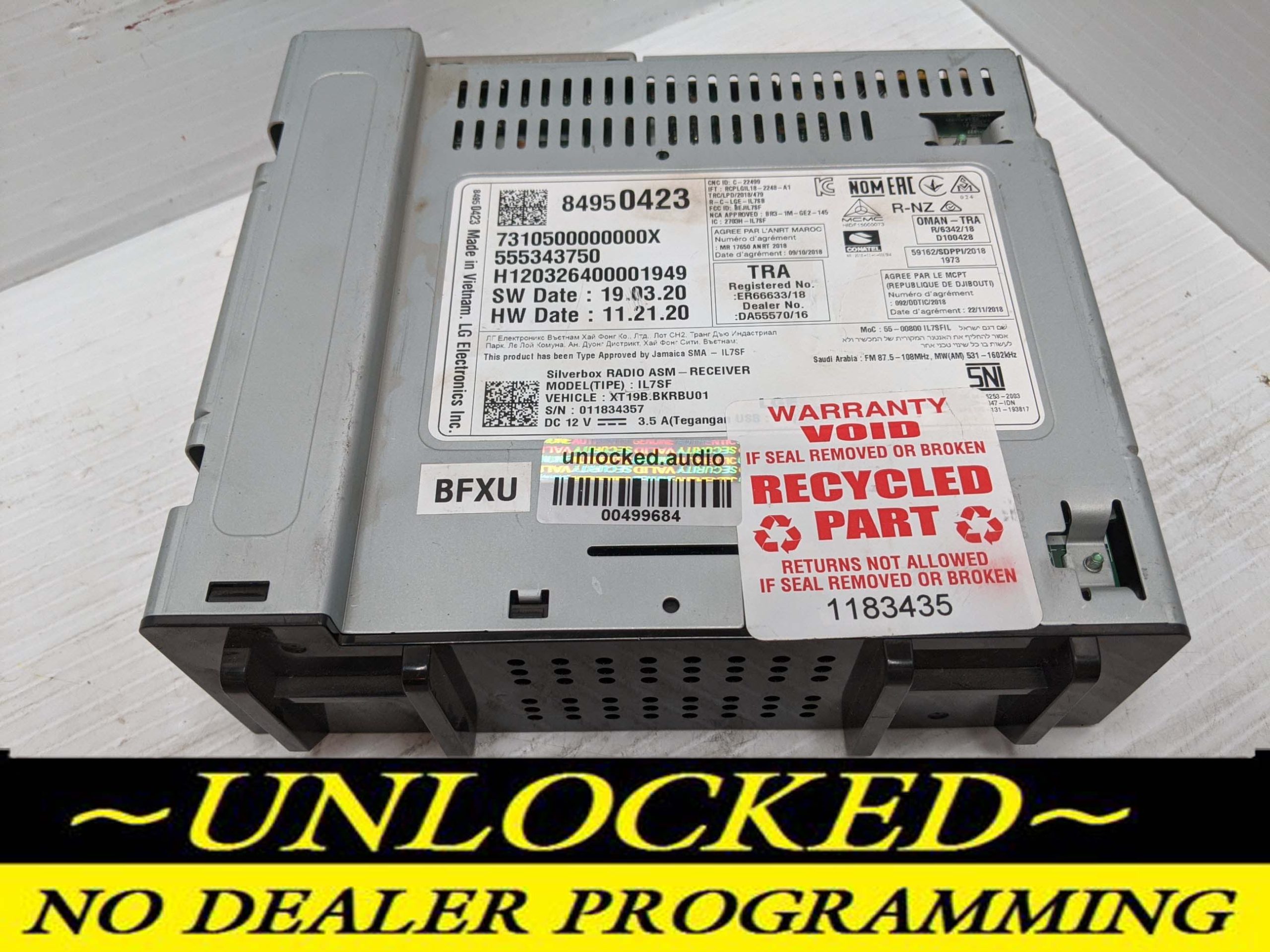 UNLOCKED 21-23 GMC CHEVY BUICK OEM RADIO 84950423 IOR
