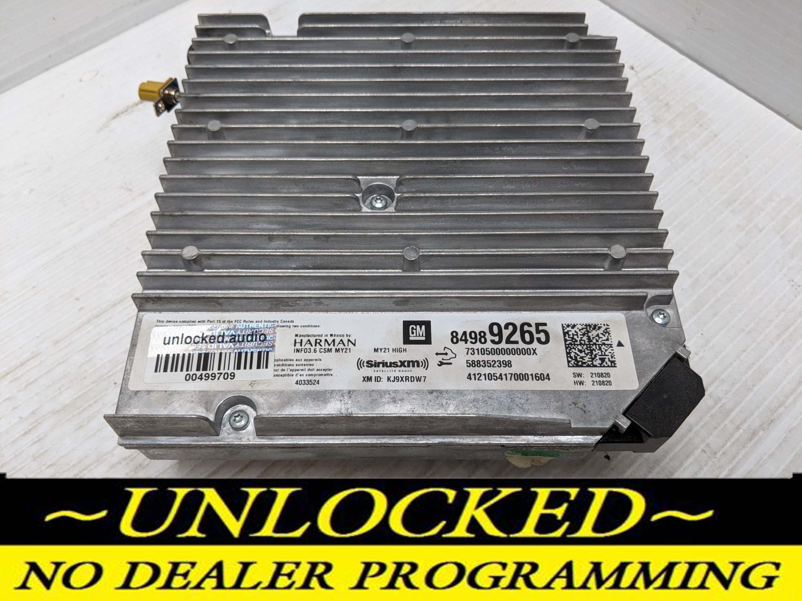 UNLOCKED 21-22 CHEVY SILVERADO INFOTAINMENT RADIO RECEIVER 84989265 IOT **READ**