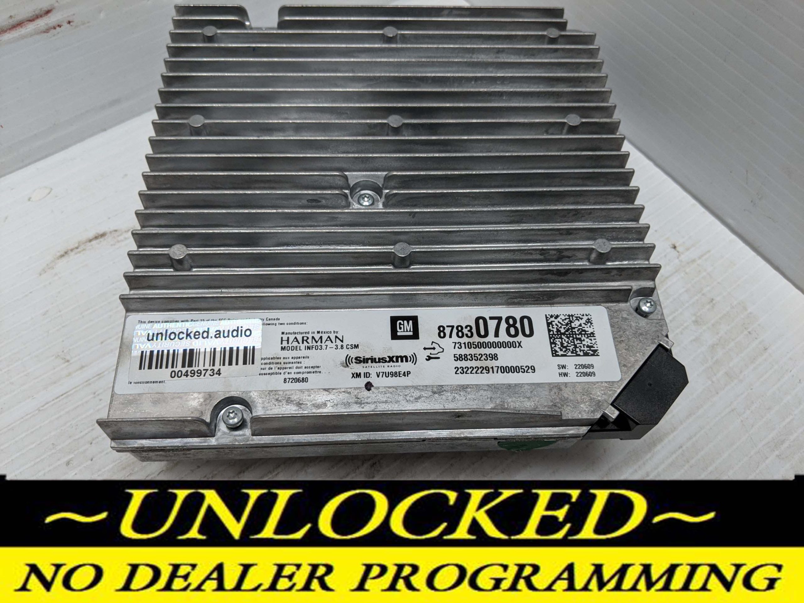 UNLOCKED 22-23 CHEVY TAHOE GMC YUKON SIERRA INFOTAINMENT RADIO RECEIVER 87830780 IOK