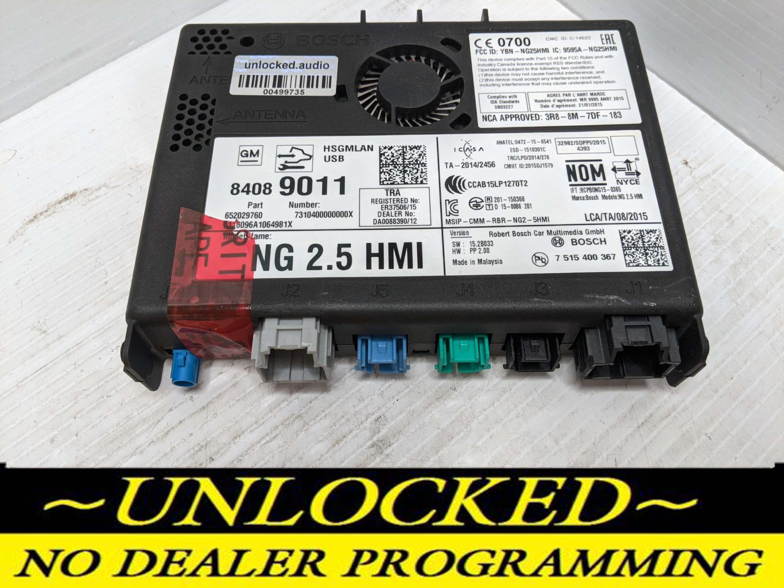 UNLOCKED 16-17 CHEVY GMC BUICK CADILLAC NG 2.5 HMI 84089011 IO6