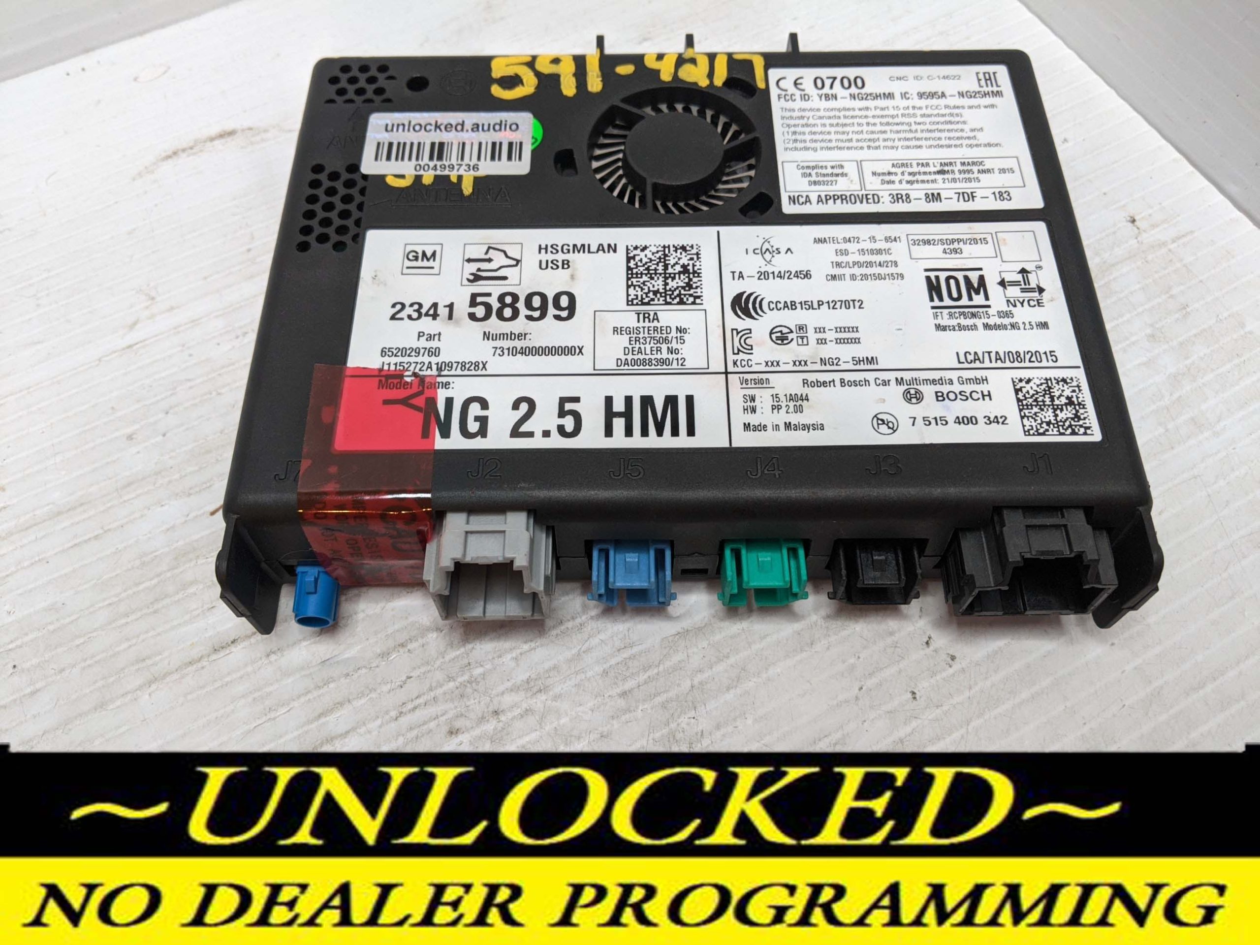 UNLOCKED 18-20 CHEVY GMC BUICK CADILLAC NG 2.5 HMI 23415899 IO6