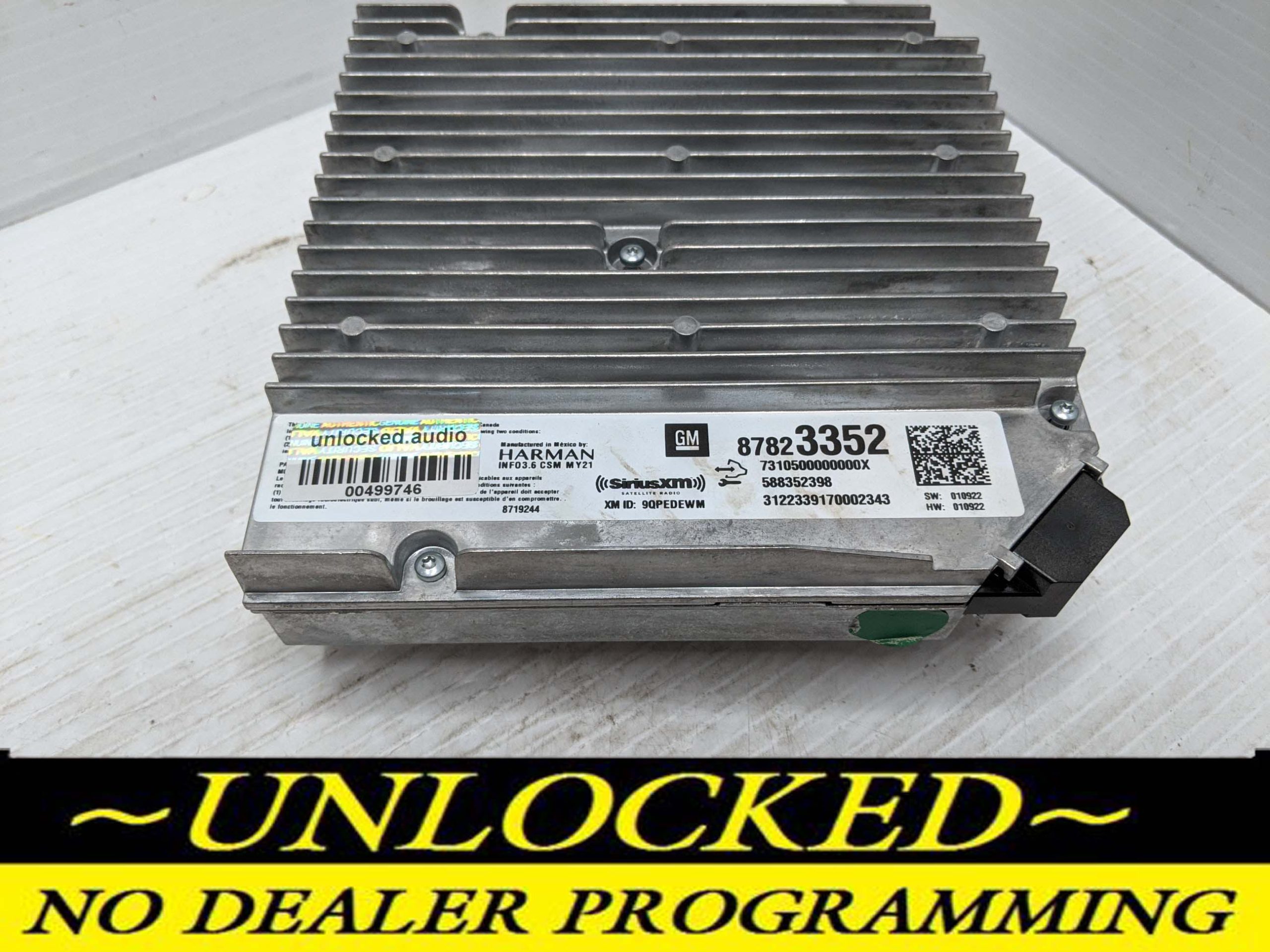 UNLOCKED 22-23 GMC ACADIA CHEVY SILVERADO INFOTAINMENT RADIO RECEIVER 87823352 IOU