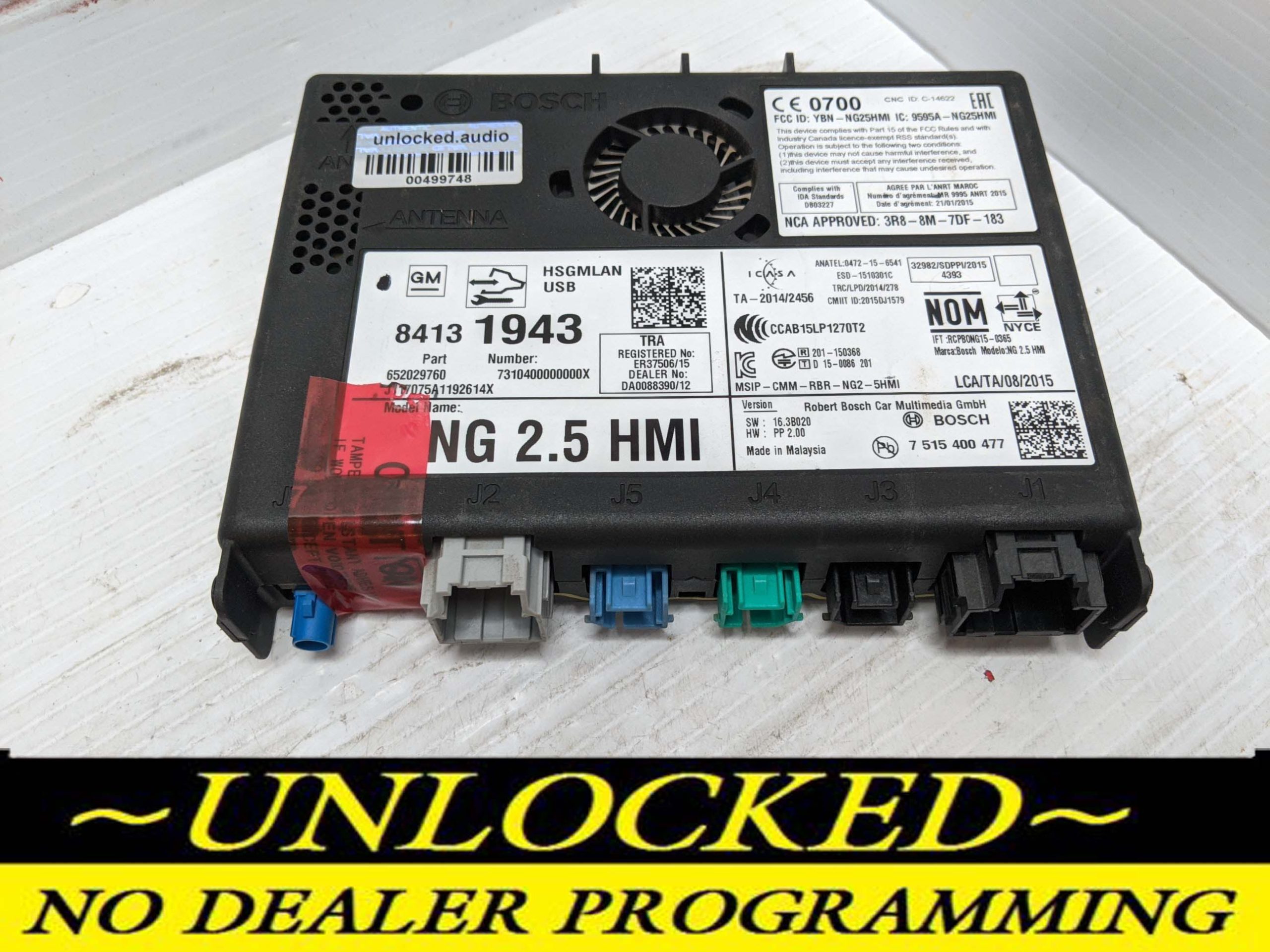UNLOCKED 18-20 CHEVY GMC BUICK CADILLAC NG 2.5 HMI 84131943 IO6