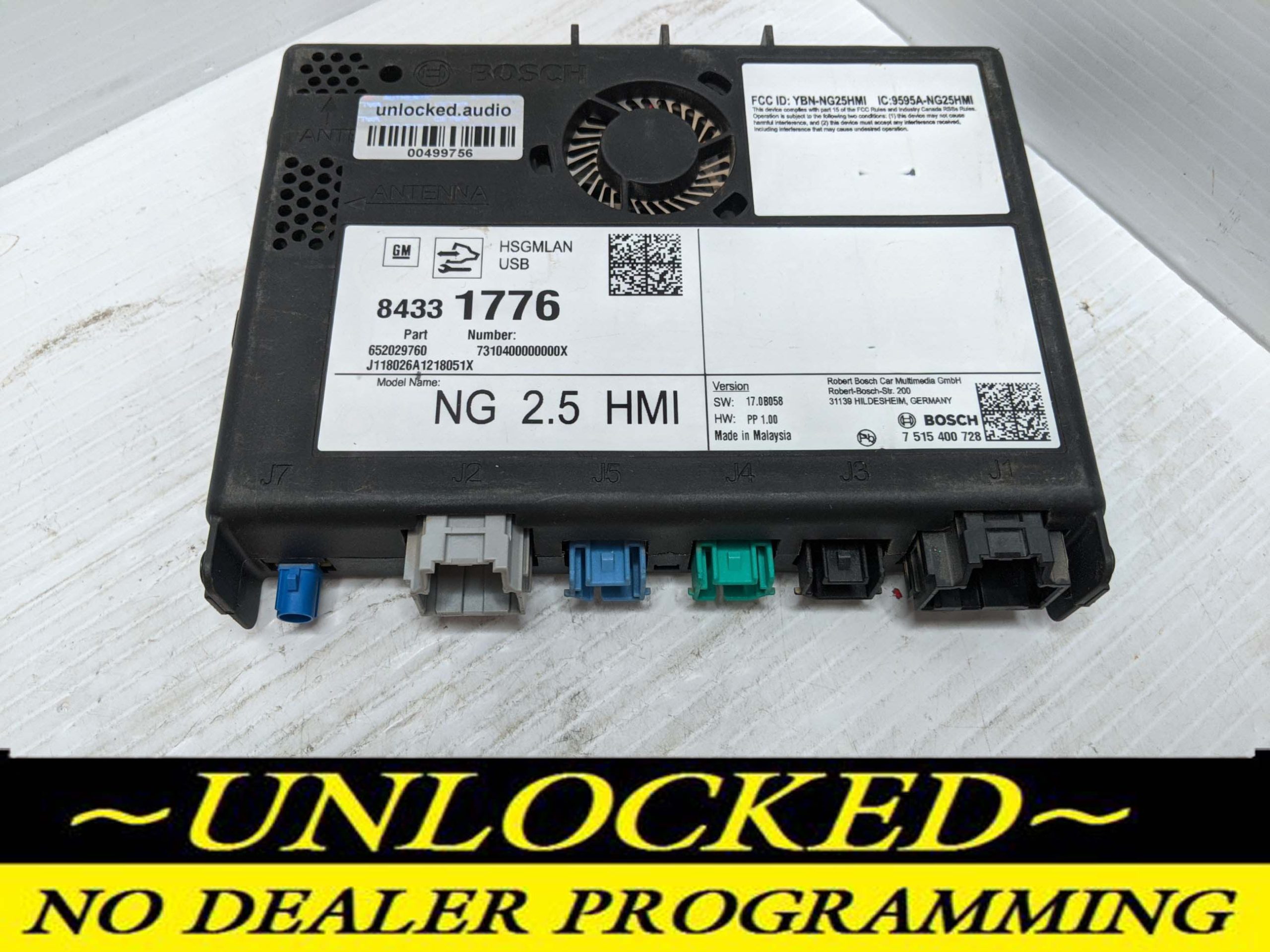 UNLOCKED 18-20 CHEVY GMC BUICK CADILLAC NG 2.5 HMI 84331776 IO6