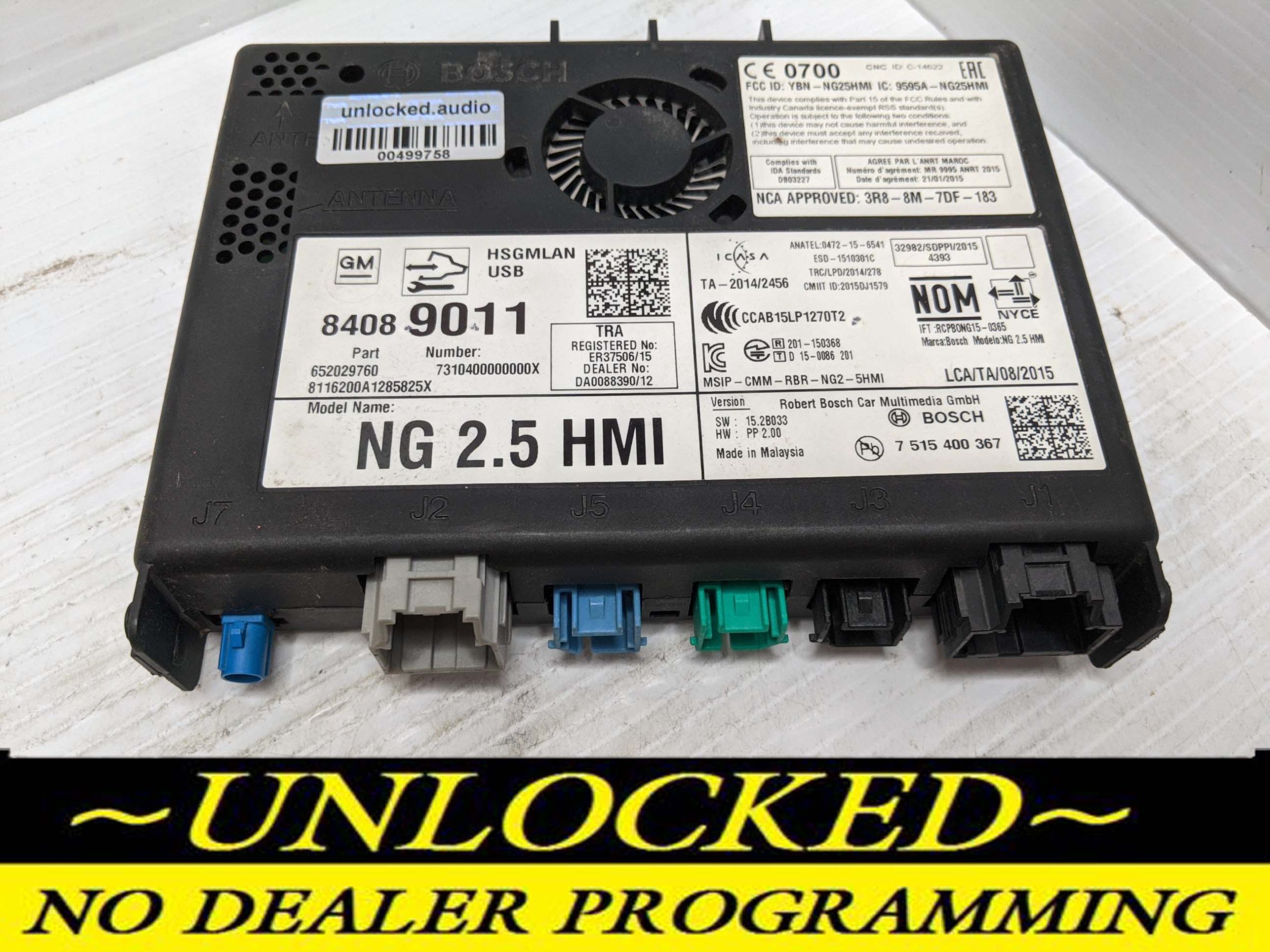 UNLOCKED 16-17 CHEVY GMC BUICK CADILLAC NG 2.5 HMI 84089011 IO6