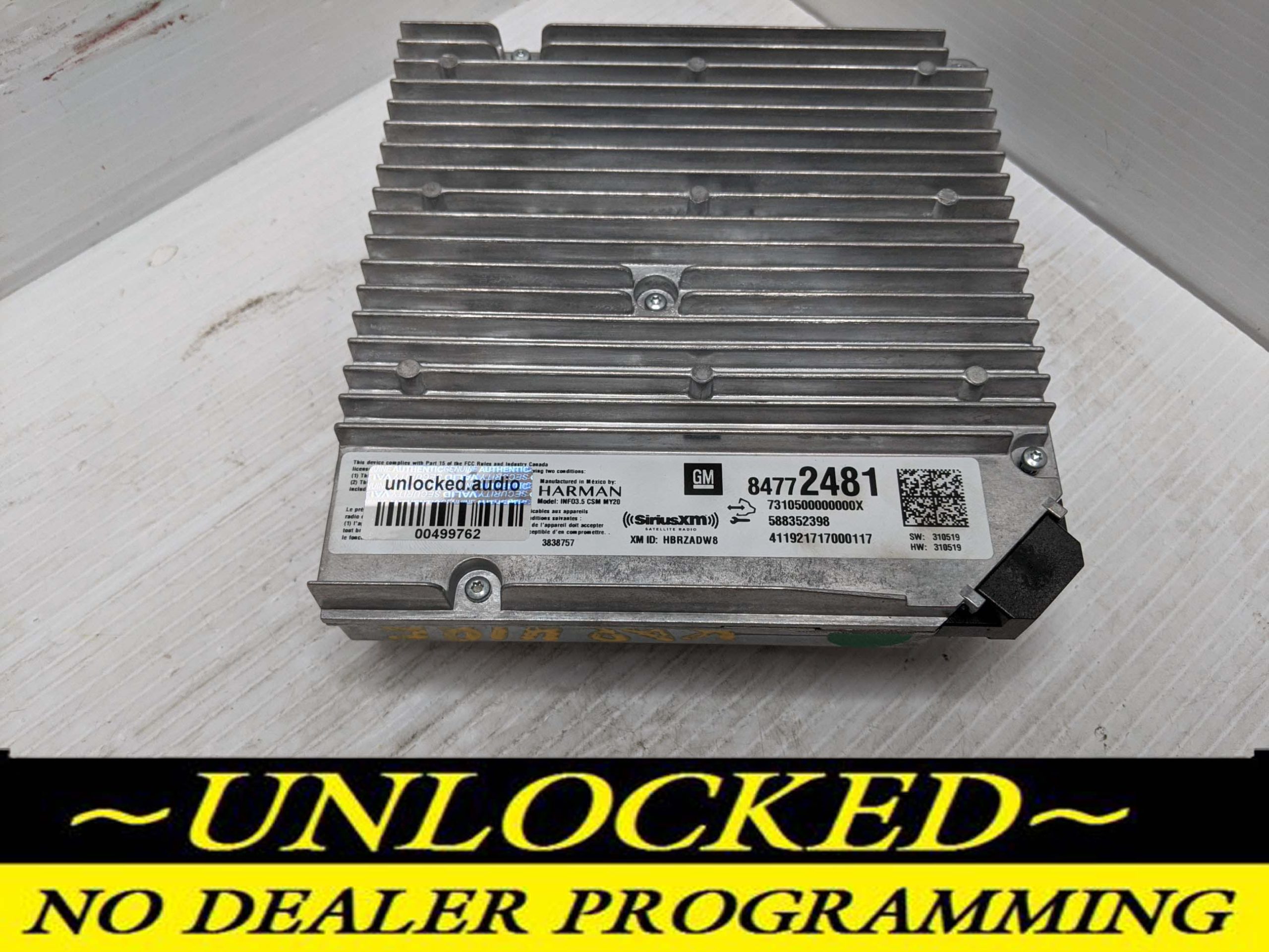 UNLOCKED 20-23 GMC ACADIA CHEVY SILVERADO TRAVERSE BLAZER CAMARO BUICK ENCLAVE INFOTAINMENT RADIO RECEIVER 84772481 IOS