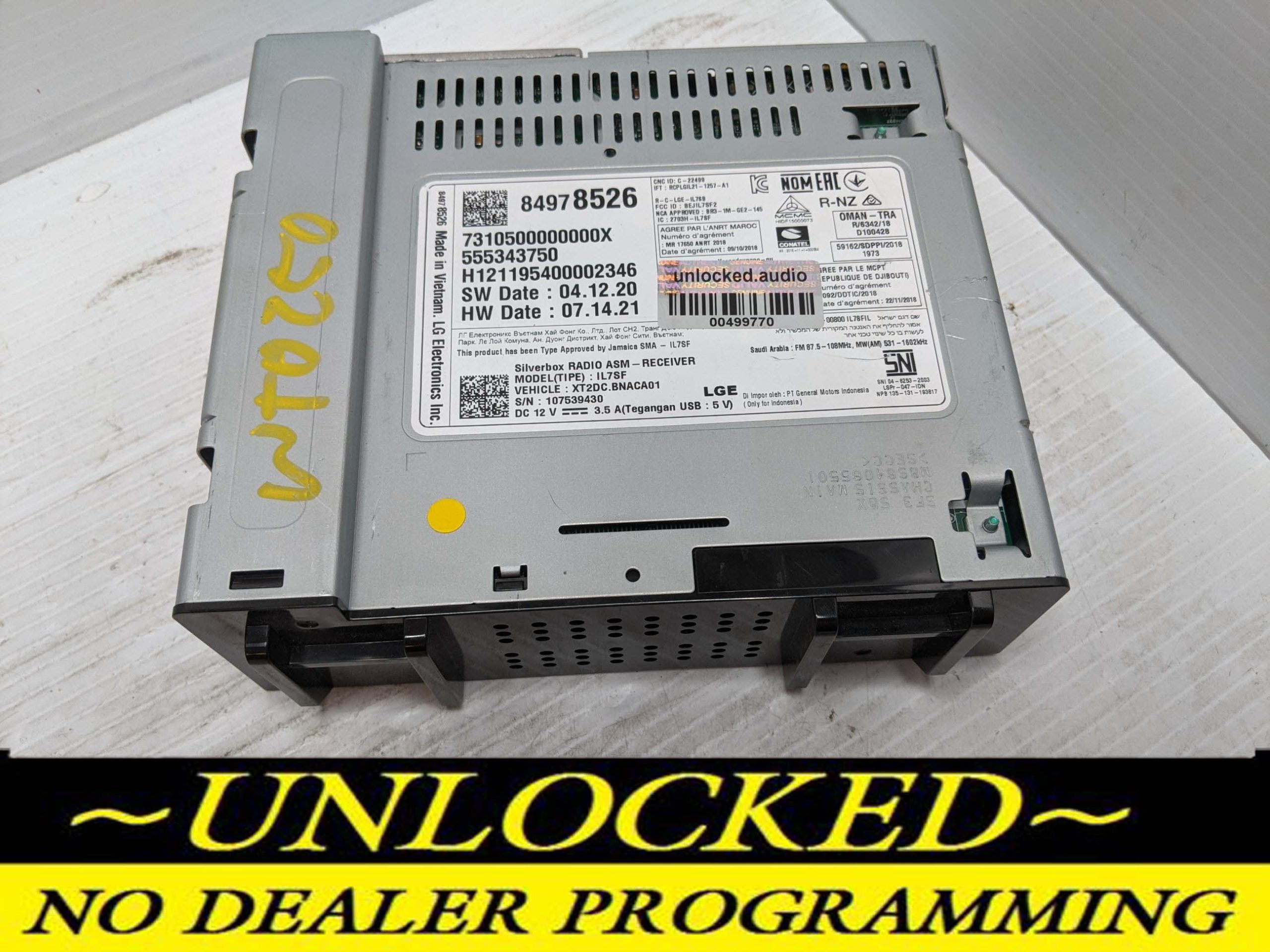 UNLOCKED 21-24 MALIBU EQUINOX TERRAIN TRAILBLAZER ENCORE GX OEM RADIO 84978526 IOR