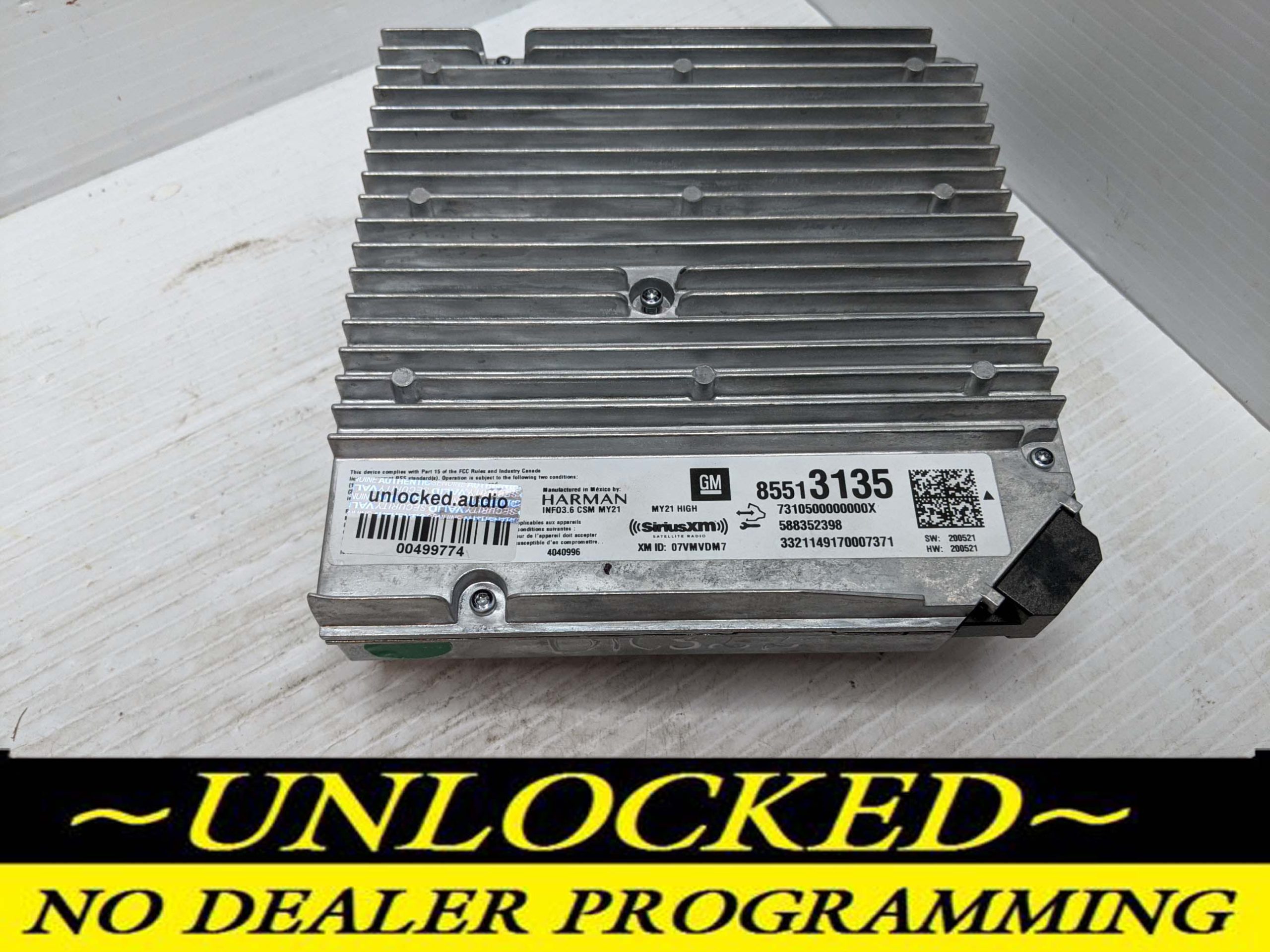 UNLOCKED 2021-2022 CADILLAC XT5 INFOTAINMENT RADIO RECEIVER 85556043 IOT