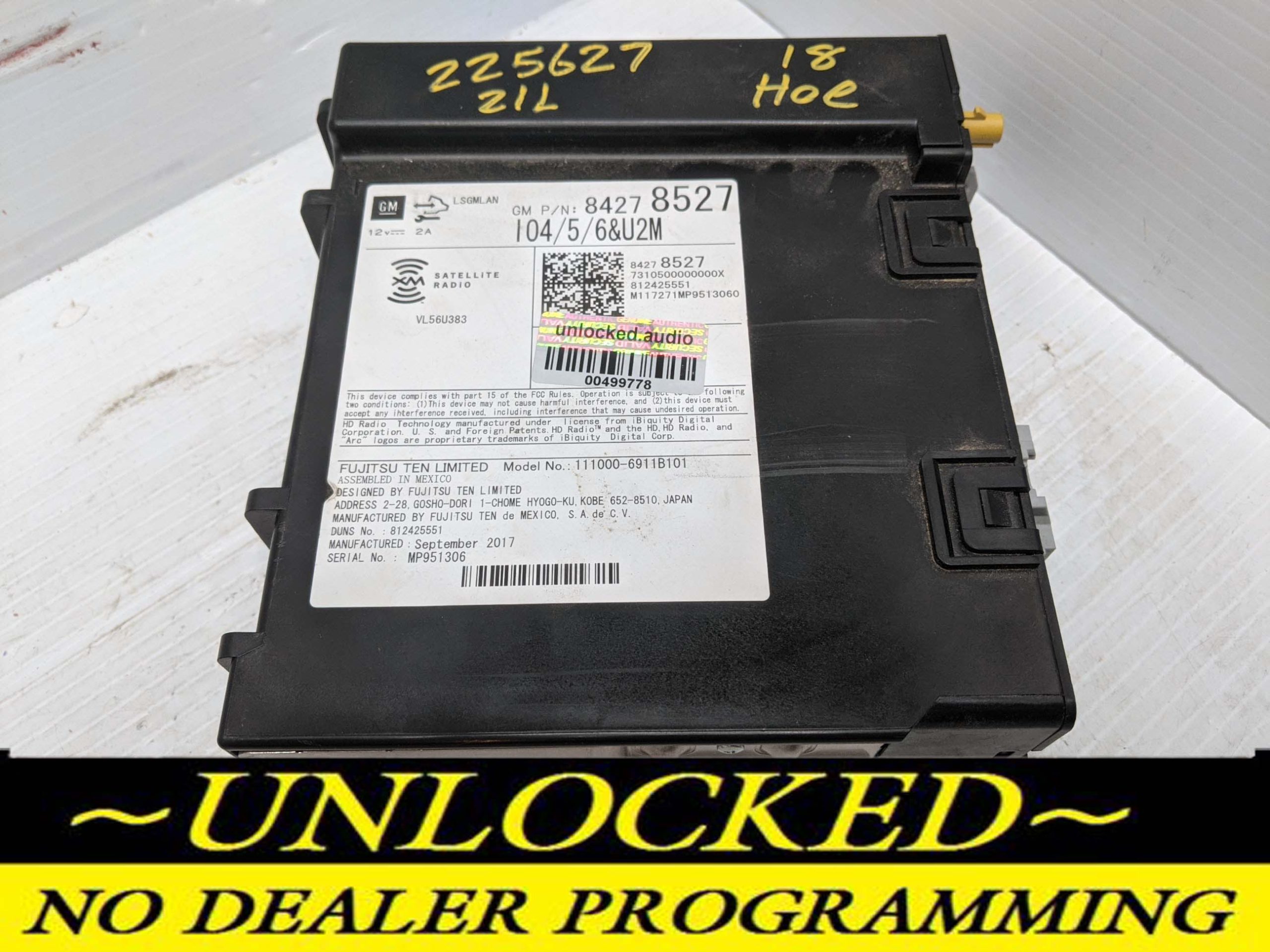 UNLOCKED 17-19 SILVERADO TAHOE SUBURBAN YUKON SIERRA ACADIA LACROSSE ENCLAVE XT5 ESCALADE OEM RADIO 84278527