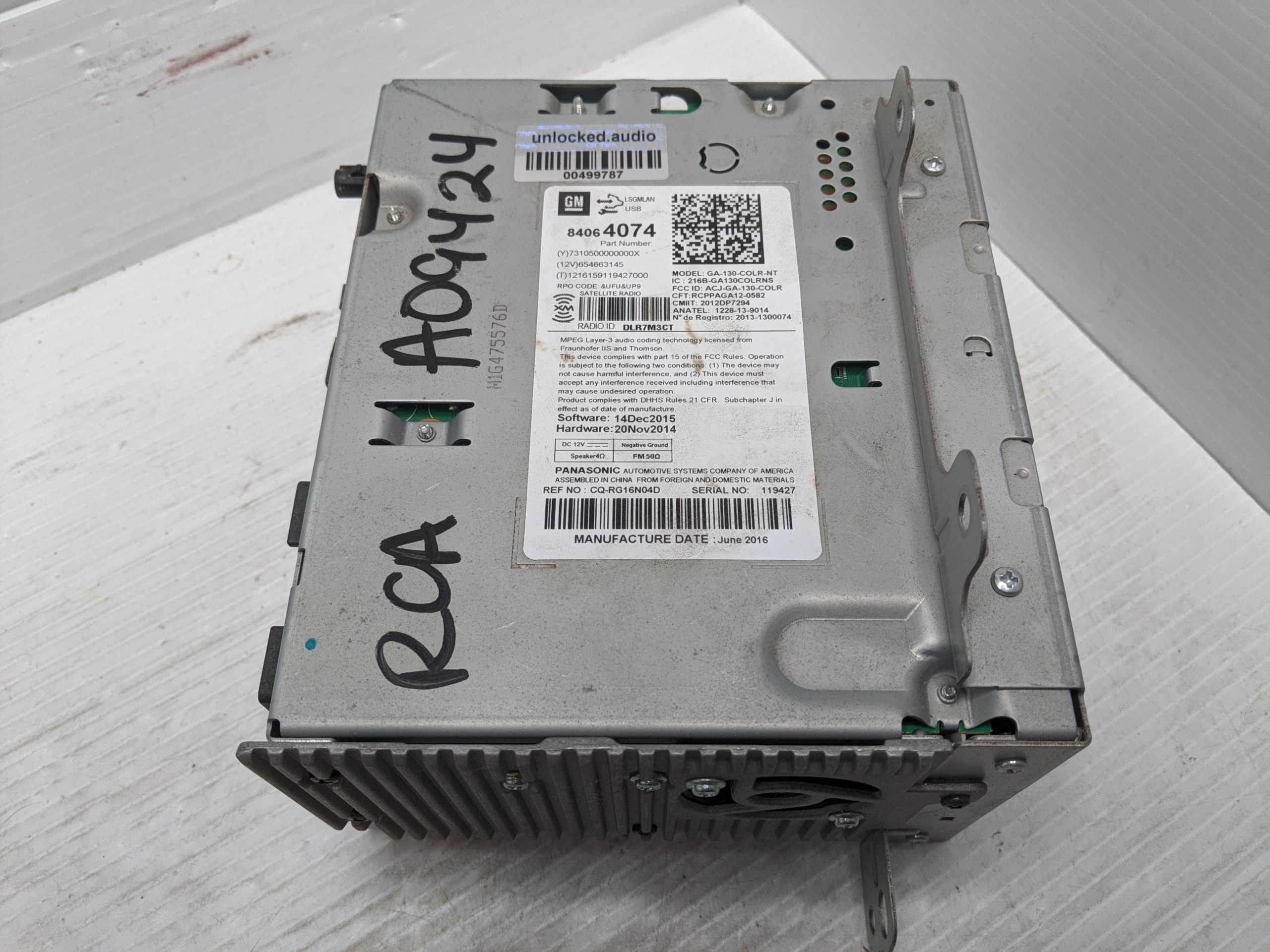 UNLOCKED 16-17 CRUZE EQUINOX TERRAIN OEM RADIO 84064074 UFU - Image 2