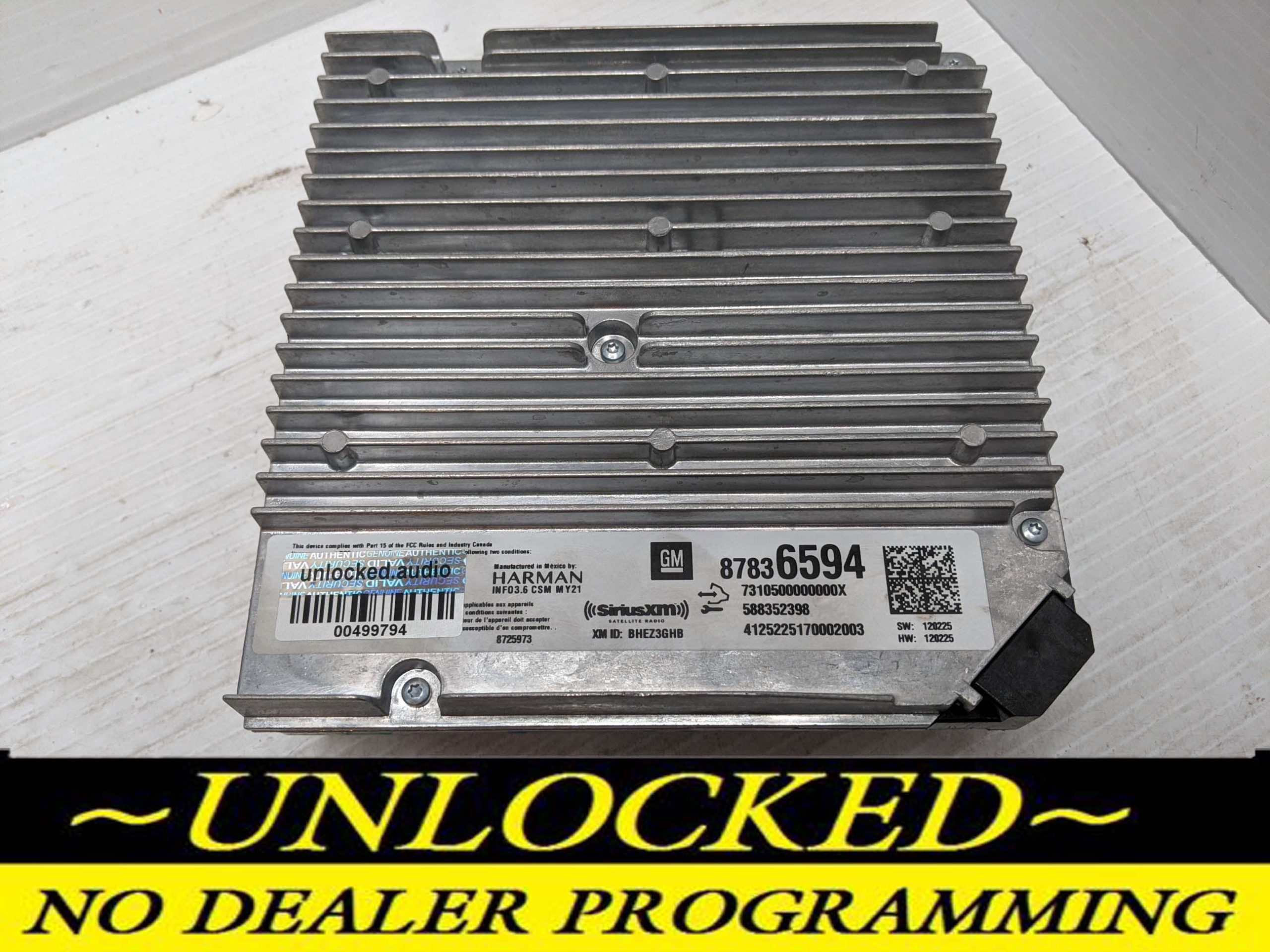 UNLOCKED 2023 SIERRA INFOTAINMENT RADIO RECEIVER 87836594 IOT