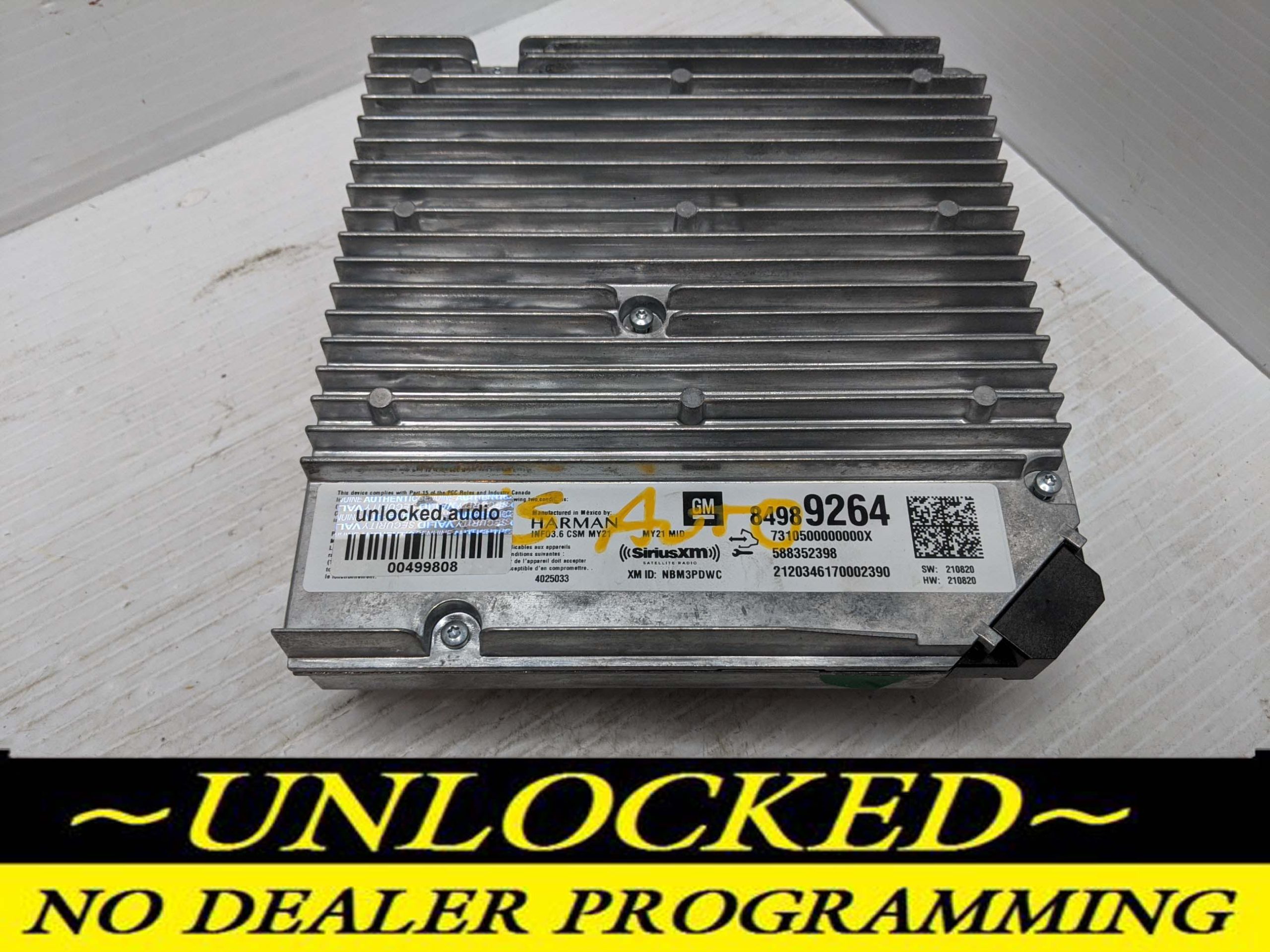 UNLOCKED 21-24 GMC SIERRA OEM INFOTAINMENT RADIO 84989264 IOS